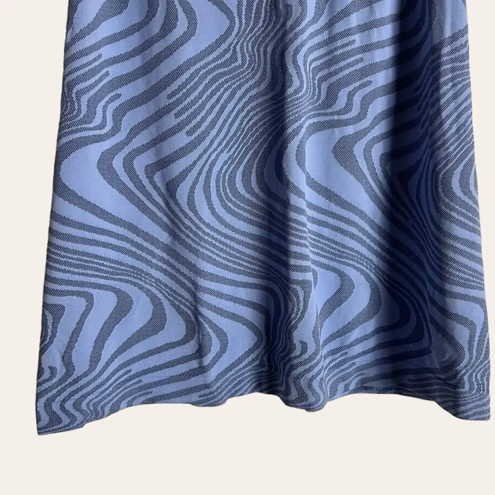 Athleta Blue Momemtum Space Dye Racerback Workout Tank Top Size S